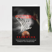 Teamwork Basketball Motivational Inspirational Kaart (Voorkant)