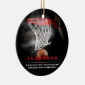 Teamwork Basketball Motivational Inspirational Keramisch Ornament (Rechts)