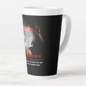 Teamwork Basketball Motivational Inspirational Latte Mok (Rechterhoek)