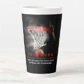 Teamwork Basketball Motivational Inspirational Latte Mok (Voorkant)
