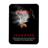 Teamwork Basketball Motivational Inspirational Magneet (Verticaal)
