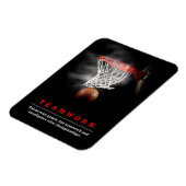 Teamwork Basketball Motivational Inspirational Magneet (Linkerzijde)