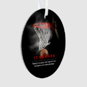 Teamwork Basketball Motivational Inspirational Ornament (voorkant)