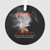 Teamwork Basketball Motivational Inspirational Ornament (achterkant)
