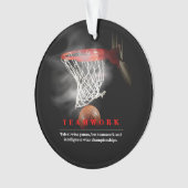 Teamwork Basketball Motivational Inspirational Ornament (voorkant)