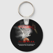 Teamwork Basketball Motivational Inspirational Sleutelhanger (Achterkant)