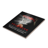 Teamwork Basketball Motivational Inspirational Tegeltje (Zijkant)