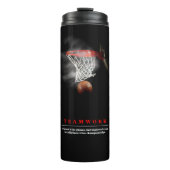 Teamwork Basketball Motivational Inspirational Thermosbeker (Voorkant)