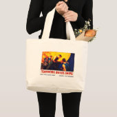 Teamwork bouwt schepen grote tote bag (Voorkant (product))