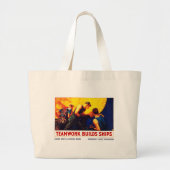 Teamwork bouwt schepen grote tote bag (Voorkant)