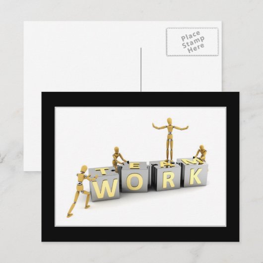 Teamwork - Briefkaart (Voorkant / Achterkant)