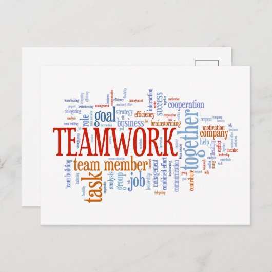 TEAMWORK BRIEFKAART (Voorkant / Achterkant)