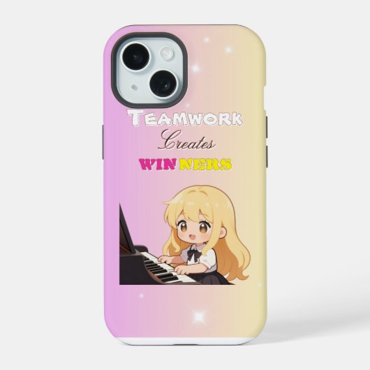Teamwork creëert winnaars 2 iPhone 15 case (Achterkant)