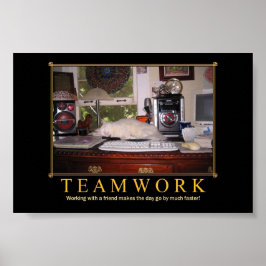 Teamwork Desk Kat Mini Poster