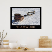 Teamwork Dog Sled Poster (Keuken)