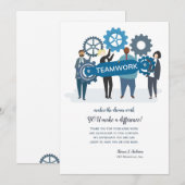 Teamwork Employee Appreciation Kaart (Voorkant / Achterkant)