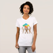 Teamwork en Unity Jigzaag Puzzle Logo T-shirt (Voorkant volledig)