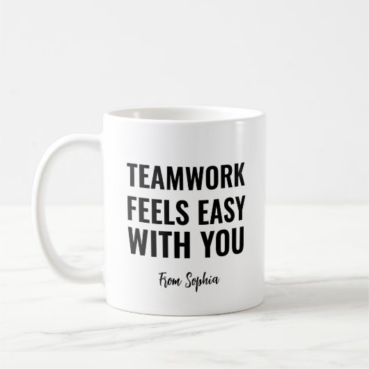 Teamwork Feels Easy With You Gag Gift Idea Koffiemok (Links)