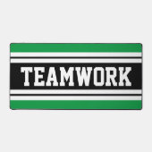 TEAMWORK Fun Green Zwart Wit Racing Stripes Bureaumat (Voorkant)