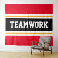 TEAMWORK Fun Helder Rood Zwart Wit Racing Stripes