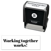 Teamwork gets the job done  zelfinktende stempel (In situ)