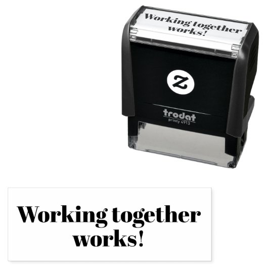 Teamwork gets the job done  zelfinktende stempel (In situ)