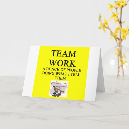 teamwork-grap kaart (Gele Bloem)