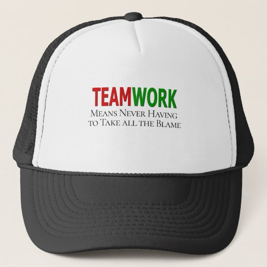 Teamwork Humor Trucker Pet (Voorkant)