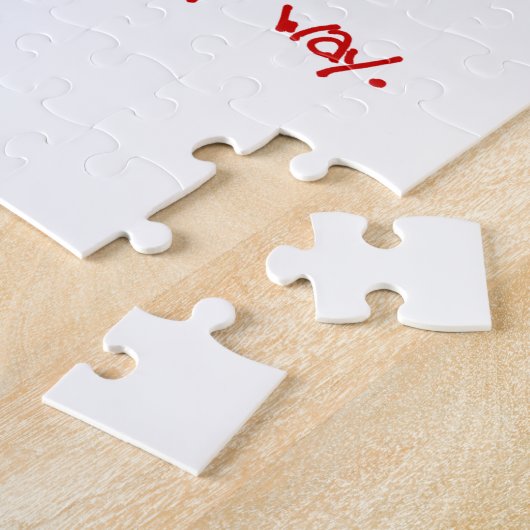 Teamwork. Iedereen doet dingen op mijn manier. Legpuzzel (Zijkant)