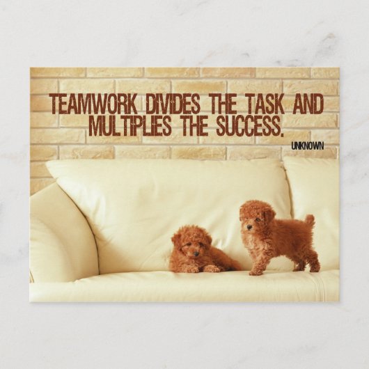 Teamwork Inspirerend Briefkaart (Voorkant)
