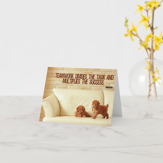 Teamwork Inspirerend Greeting Note Kaart (Gele Bloem)