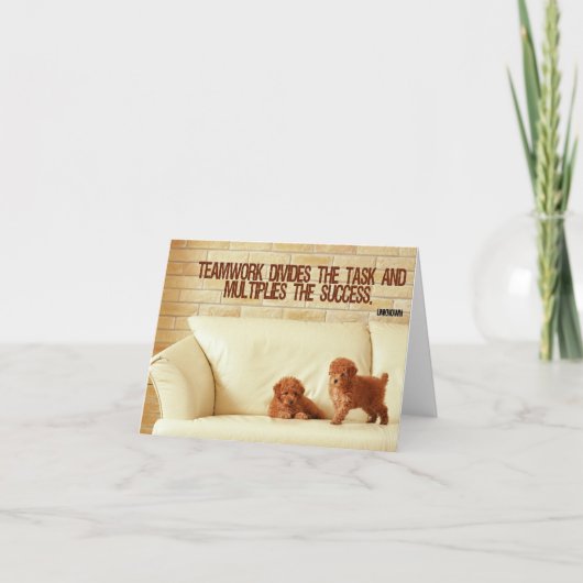 Teamwork Inspirerend Greeting Note Kaart (Voorkant)