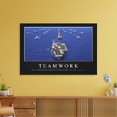 Teamwork: Inspirerend prijsopgave Canvas Afdruk (Insitu (Woonkamer))