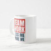 Teamwork Inspirerend Quote Personeel Kantoor Gift Koffiemok (Voorkant links)