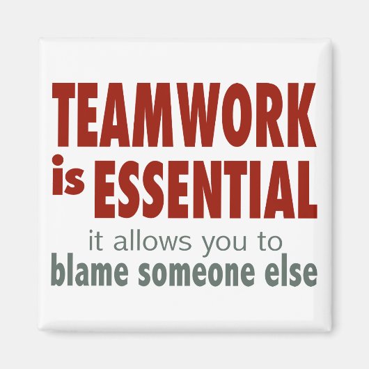 Teamwork is essentieel magneet (Voorkant)