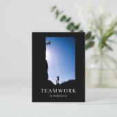 Teamwork is PatiëntenMotivatie Briefkaart (Staand voorkant)