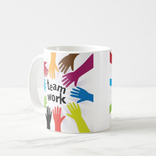 teamwork koffiemok (Voorkant links)