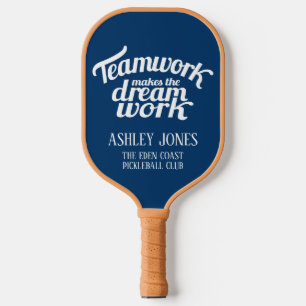 Teamwork maakt de droom blauw tot werk pickleball paddle