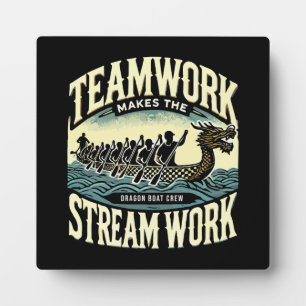 Teamwork maakt de stream werk, Dragon Boat Racing Fotoplaat