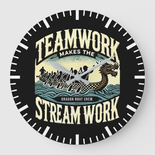 Teamwork maakt de stream werk, Dragon Boat Racing Grote Klok (Voorkant)
