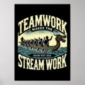 Teamwork maakt de stream werk, Dragon Boat Racing Poster (Voorkant)