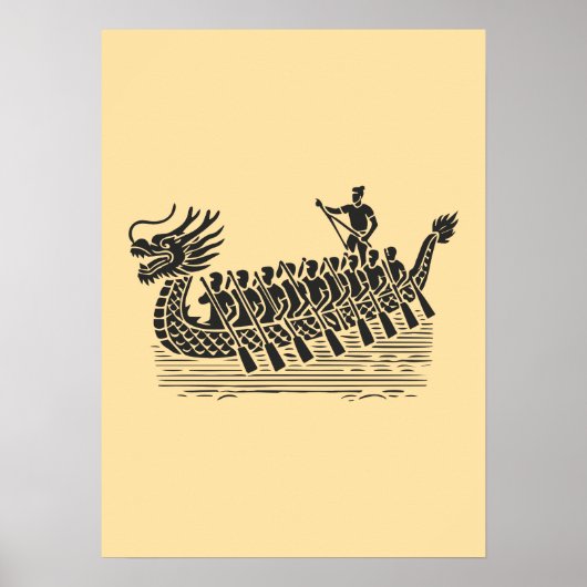 Teamwork maakt de stream werk, Dragon Boat Racing Poster (Voorkant)
