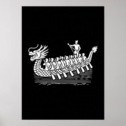 Teamwork maakt de stream werk, Dragon Boat Racing Poster (Voorkant)