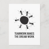 TEAMWORK MAAKT HET DREAMWERK BRIEFKAART (Voorkant)