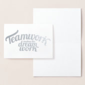 Teamwork maakt het droomwerk folie kaarten (Display)