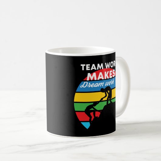 Teamwork maakt het droomwerk koffiemok (Voorkant rechts)