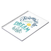 Teamwork maakt het droomwerk notitieboek (Linkerzijde)