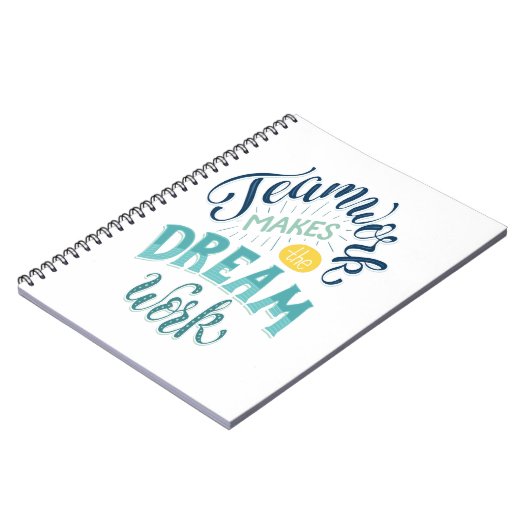 Teamwork maakt het droomwerk notitieboek (Linkerzijde)