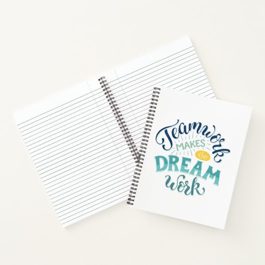 Teamwork maakt het droomwerk notitieboek (Binnen)