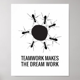 Teamwork maakt het droomwerk poster